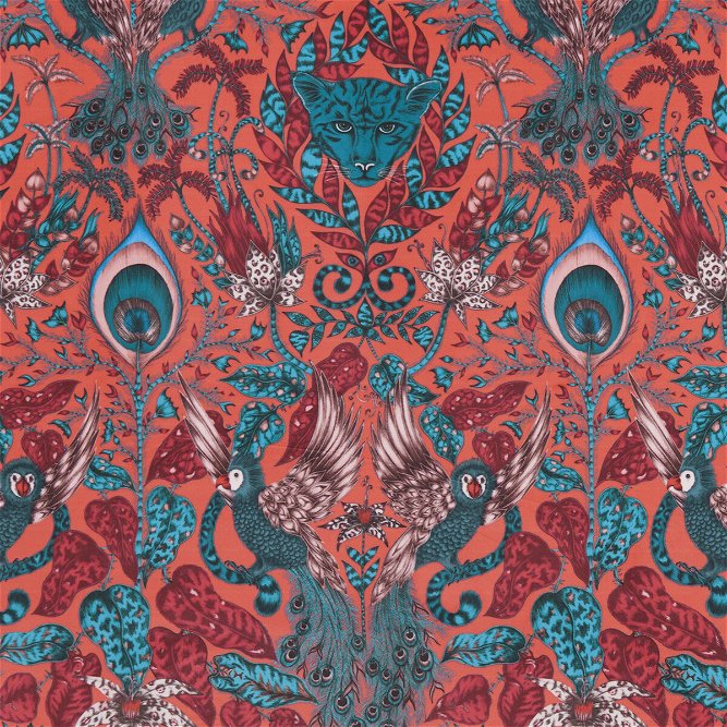 Clarke &amp; Clarke Amazon Velvet Red Fabric