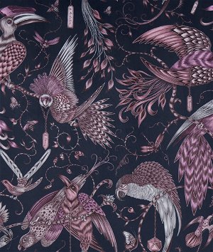 Clarke & Clarke Audubon Velvet Pink Fabric
