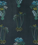Clarke & Clarke Jungle Velvet Navy Fabric
