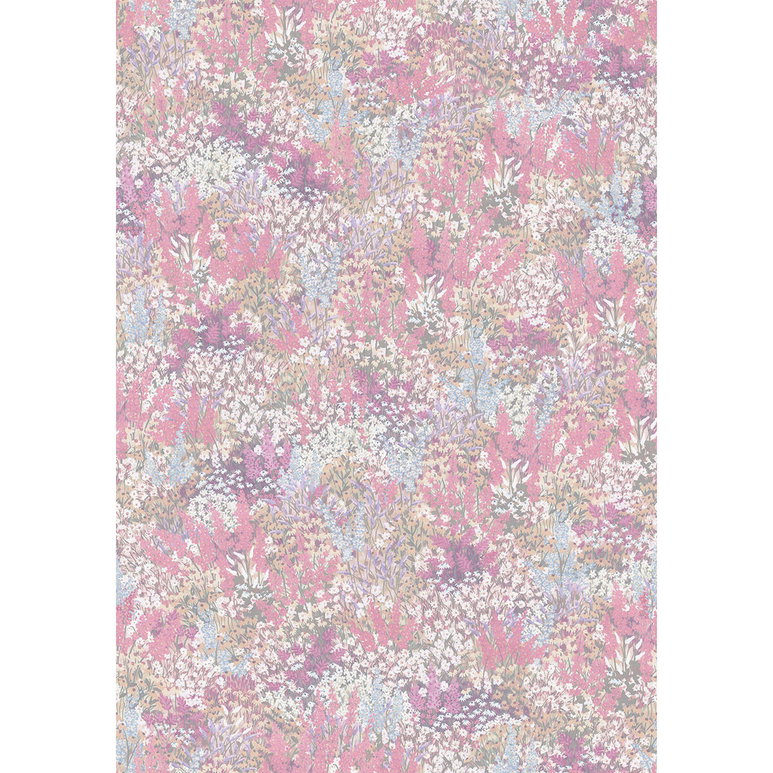 Cole &amp; Son Petite Fleur Linen Cerise Fabric