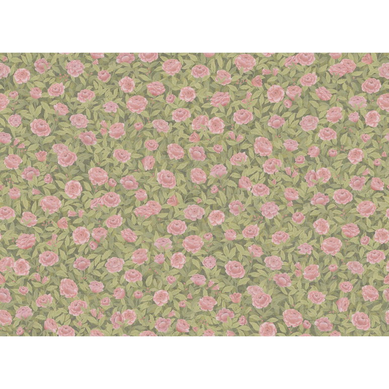 Cole &amp; Son Idyll Roses Linen Blush Fabric