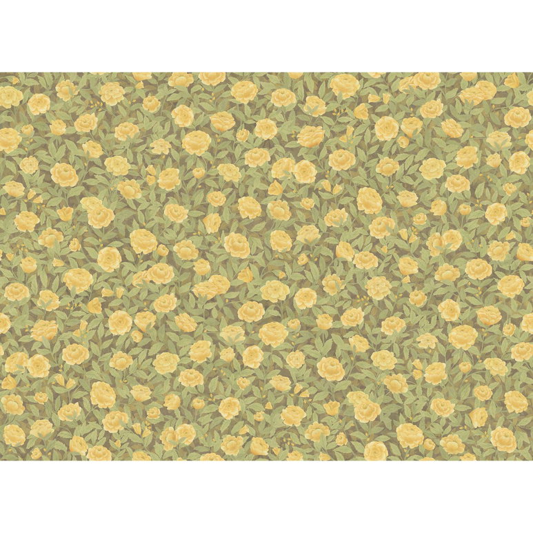 Cole &amp; Son Idyll Roses Linen Honey Fabric
