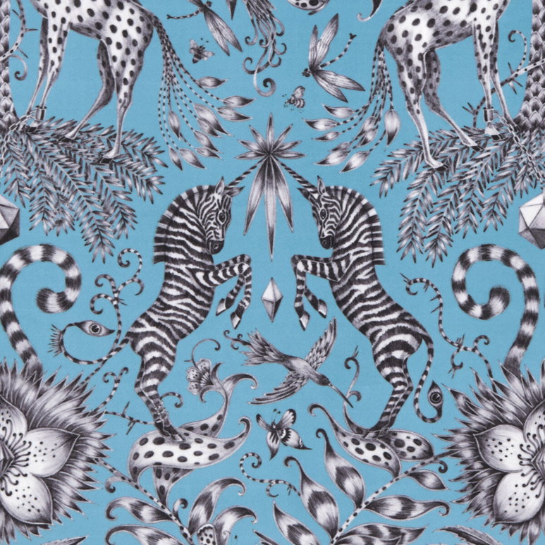 Clarke &amp; Clarke Kruger Velvet Teal Fabric