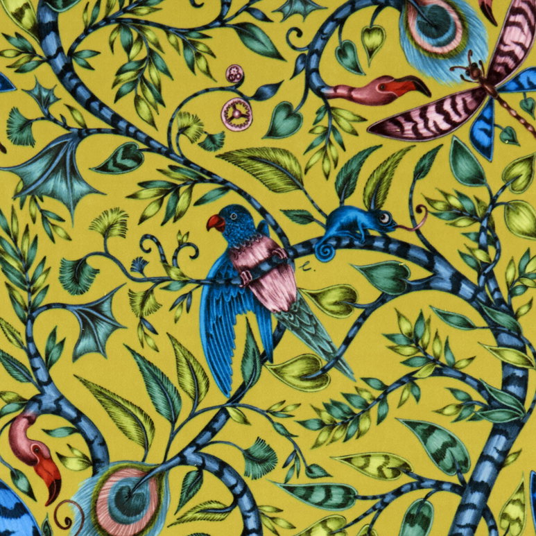 Clarke &amp; Clarke Rousseau Velvet Lime Fabric