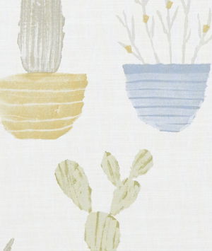 Clarke & Clarke Cactus Chambray/Honey Fabric
