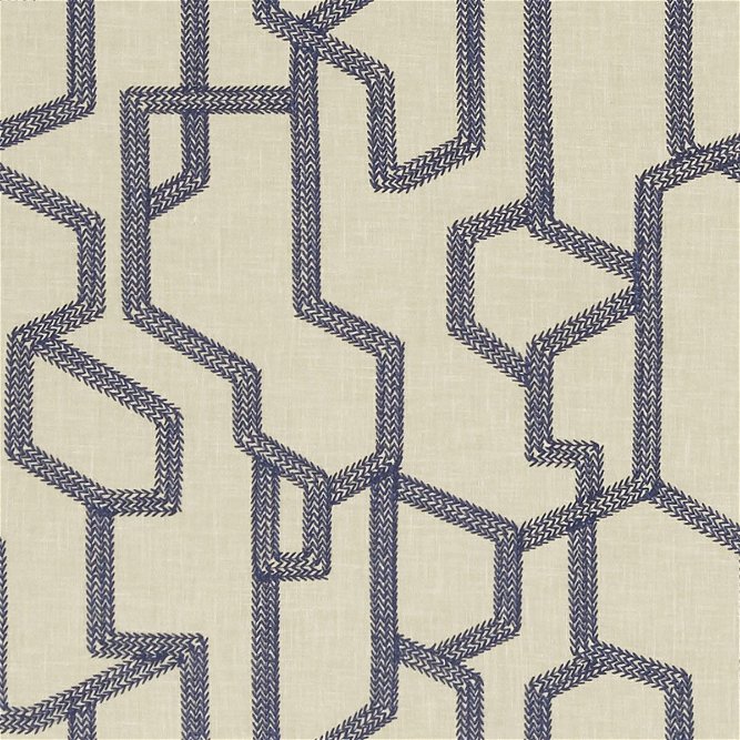 Clarke &amp; Clarke Labyrinth Midnight Fabric
