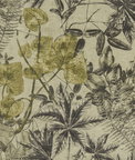 Clarke & Clarke Madagascar Charcoal/Charteuse Fabric