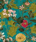Clarke & Clarke Passiflora Kingfisher Fabric