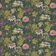 Clarke & Clarke Passiflora Emerald Velvet Fabric