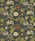 Clarke & Clarke Passiflora Noir Velvet Fabric