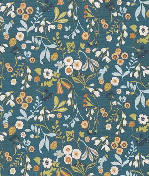 Clarke & Clarke Ashbee Denim/Spice Fabric