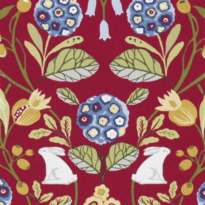 Clarke &amp; Clarke Forester Rouge Fabric