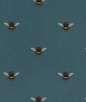 Clarke & Clarke Abeja Teal Fabric