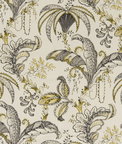 Clarke & Clarke Ophelia Charcoal/Ochre Fabric
