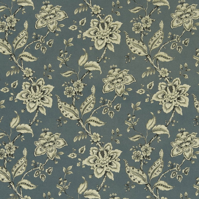 Clarke &amp; Clarke Palampore Denim Fabric