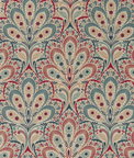 Clarke & Clarke Persia Denim/Raspberry Fabric