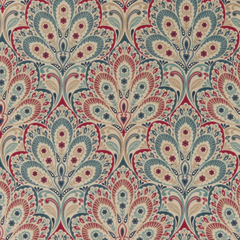 Clarke &amp; Clarke Persia Denim/Raspberry Fabric