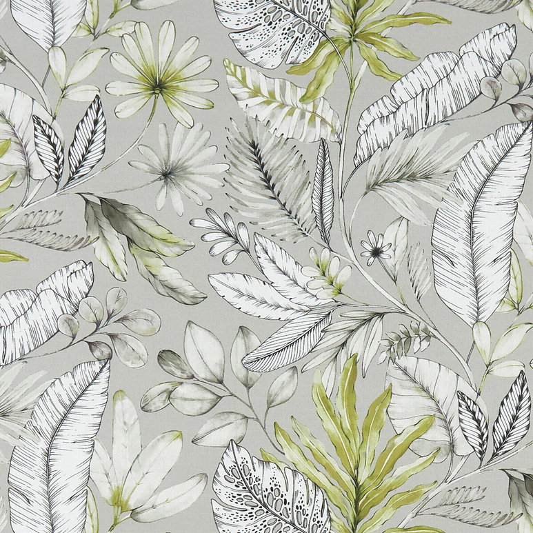 Clarke &amp; Clarke Tropicana Smoke Fabric
