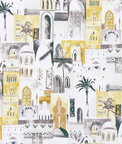 Clarke & Clarke Marrakech Charcoal/Ochre Fabric