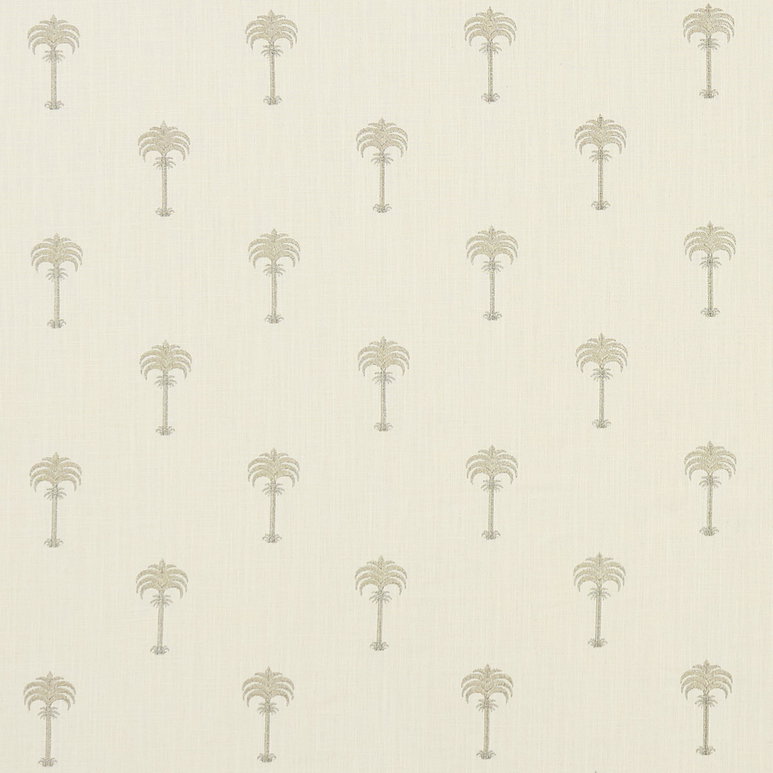 Clarke &amp; Clarke Menara Metallic Champagne/Ivory Fabric