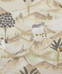 Clarke & Clarke Sahara Charcoal/Ochre Fabric
