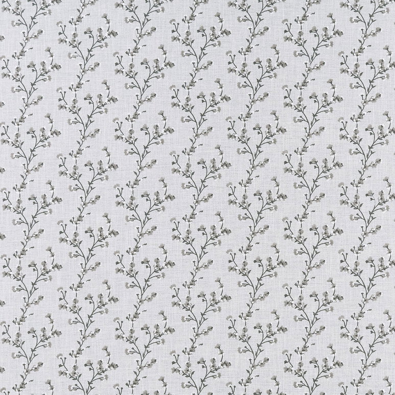 Clarke &amp; Clarke Blossom Silver Fabric