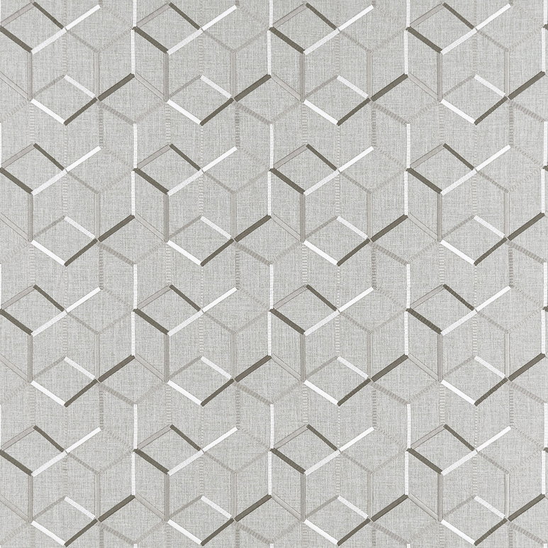 Clarke &amp; Clarke Linear Charcoal Fabric