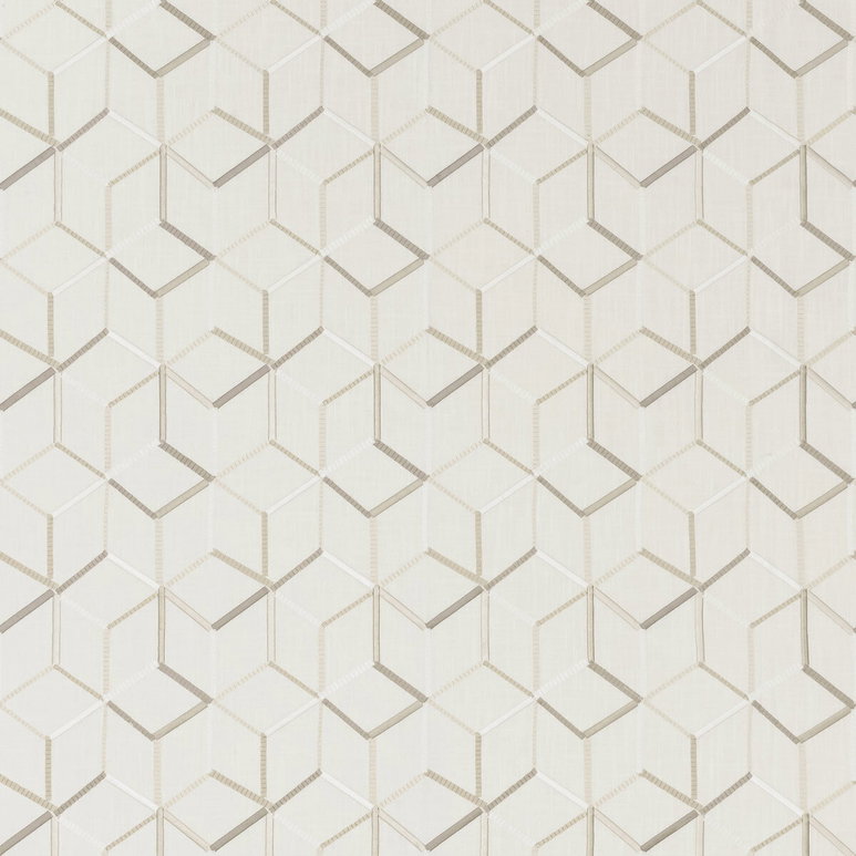 Clarke &amp; Clarke Linear Ivory Fabric