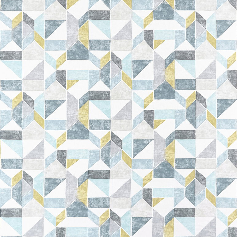 Clarke &amp; Clarke Lanna Charcoal/Ochre Fabric
