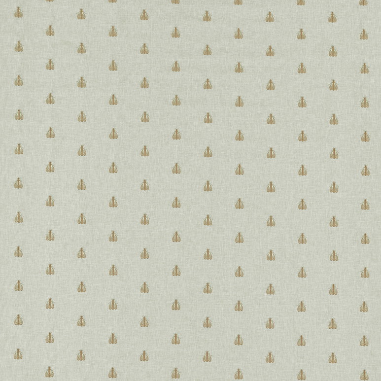 Clarke &amp; Clarke Falena Linen/Gold Fabric