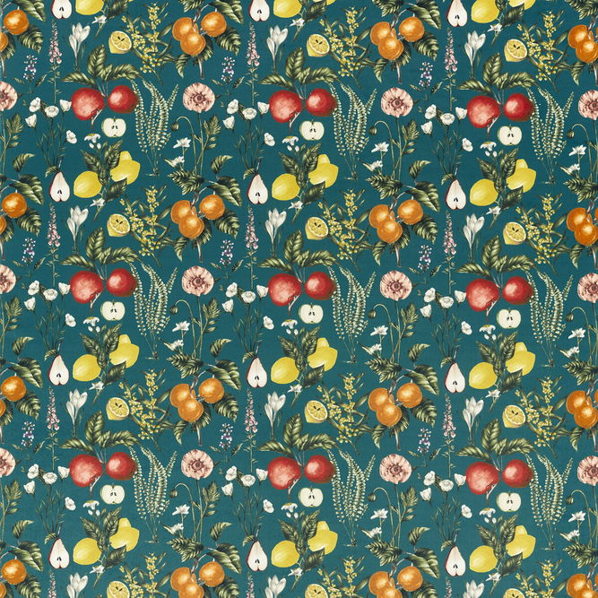 Clarke &amp; Clarke Sorento Teal Velvet Fabric