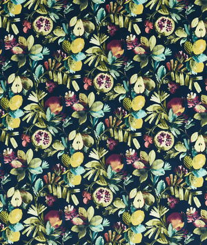 Clarke & Clarke Fruta Midnight Velvet Fabric