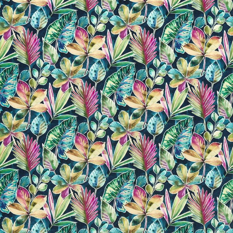 Clarke &amp; Clarke Rainforest Mult Velveti Fabric