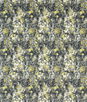 Clarke & Clarke Rosedene Charcoal/Chartreuse Fabric