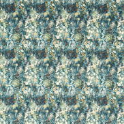 Clarke & Clarke Rosedene Denim/Spice Fabric