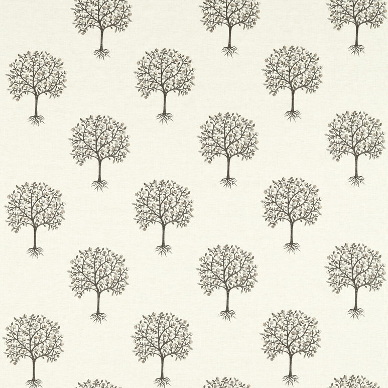 Clarke &amp; Clarke Bergamot Charcoal/Linen Fabric