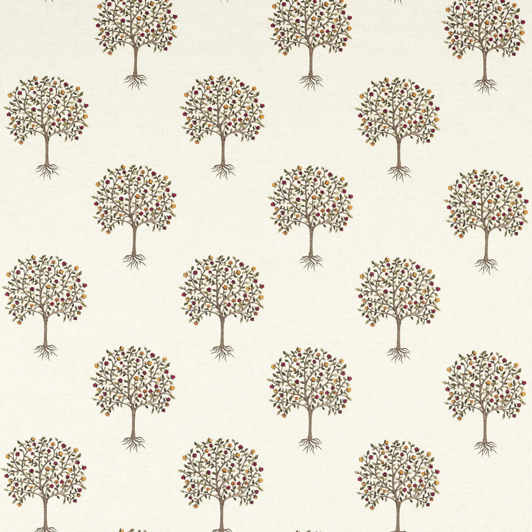 Clarke &amp; Clarke Bergamot Multi/Linen Fabric