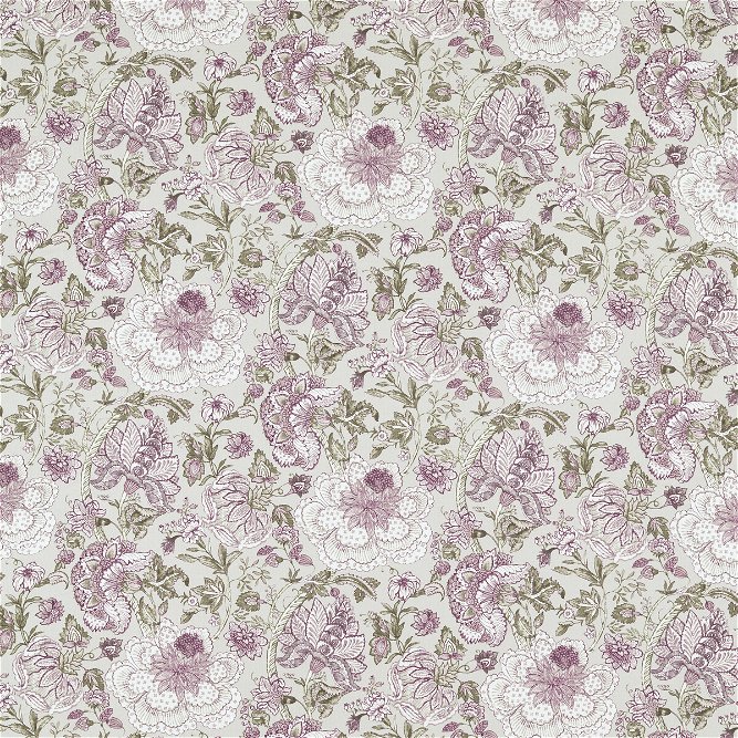 Clarke &amp; Clarke Lucienne Raspberry/Linen Fabric