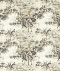 Clarke & Clarke Habitat Charcoal/Linen Fabric
