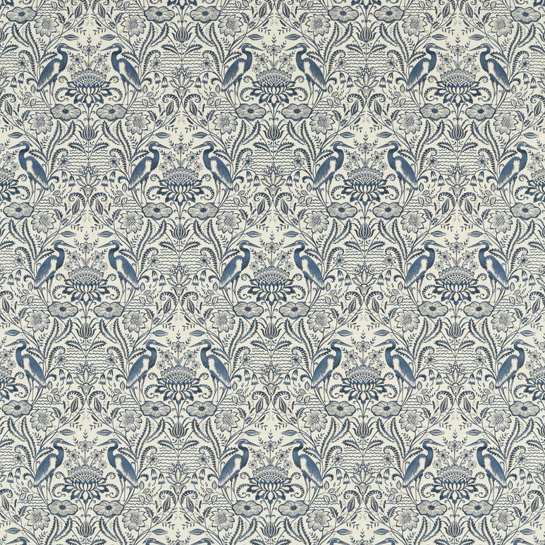 Clarke &amp; Clarke Nakuru Midnight/Linen Fabric