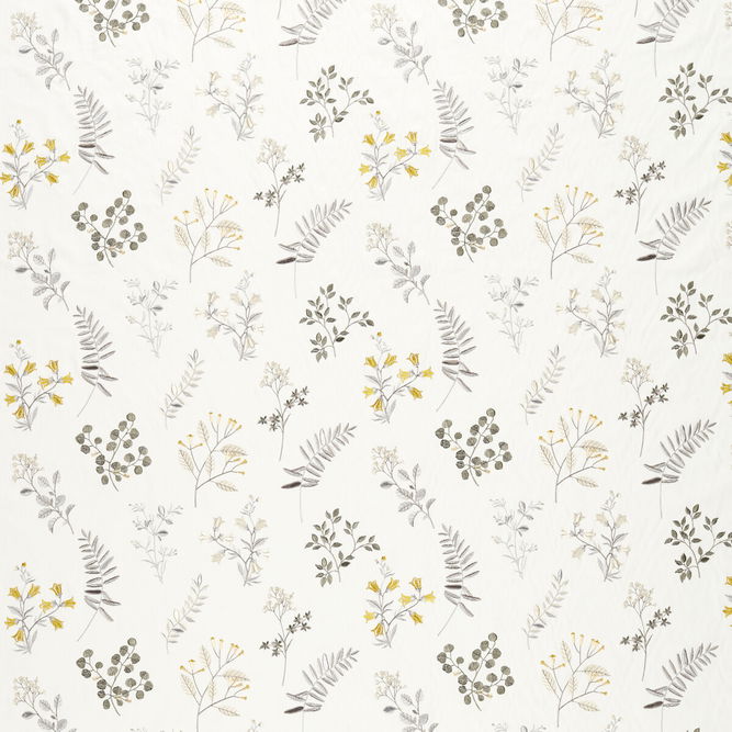 Clarke &amp; Clarke Brigitte Pewter/Chartreuse Fabric