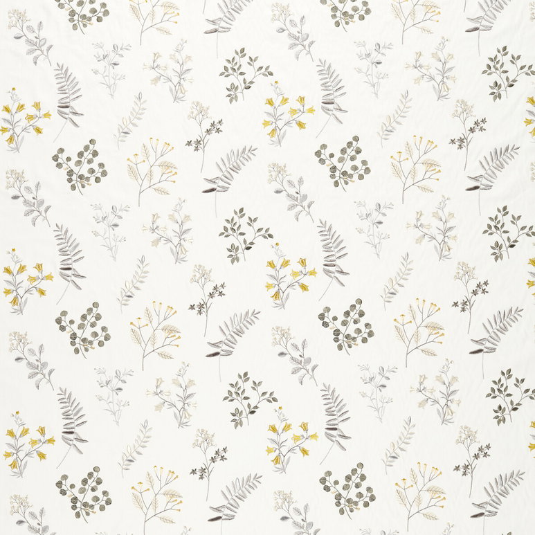 Clarke &amp; Clarke Brigitte Pewter/Chartreuse Fabric