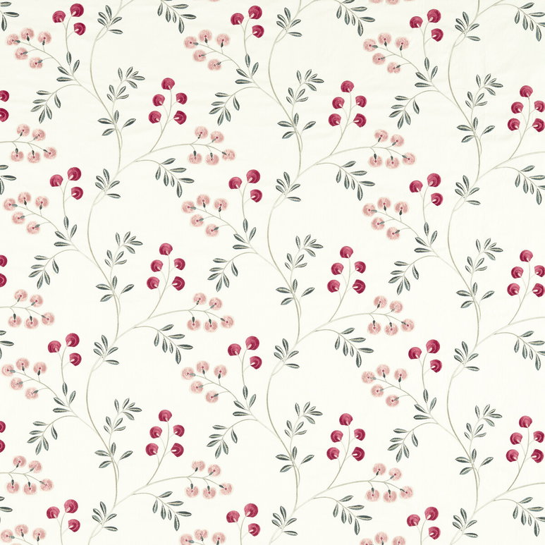 Clarke &amp; Clarke Rochelle Blush/Raspberry Fabric