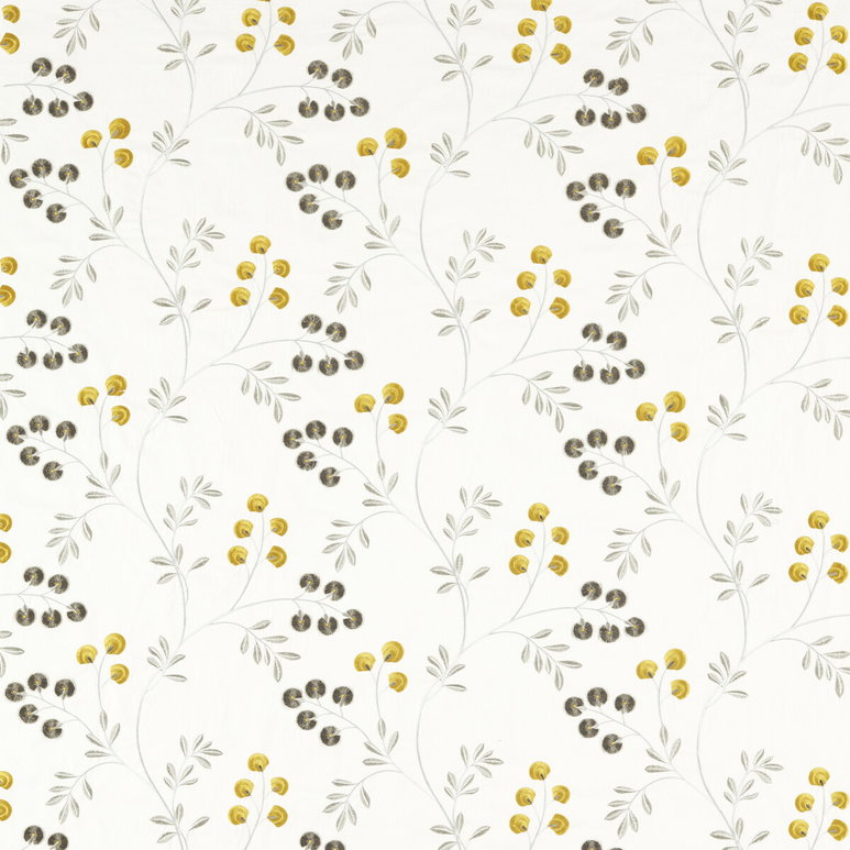 Clarke &amp; Clarke Rochelle Pewter/Chartreuse Fabric