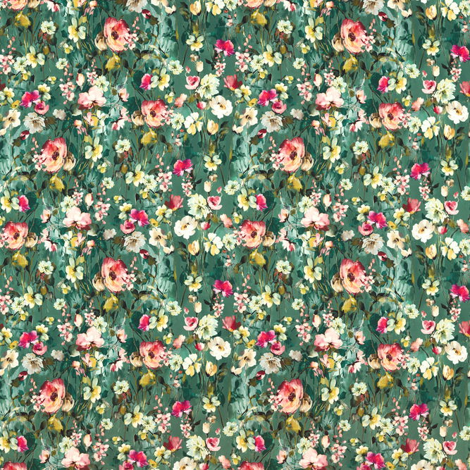 Clarke & Clarke Wild Meadow Mineral Velvet Fabric | OnlineFabricStore