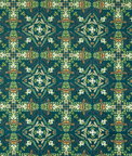 Clarke & Clarke Emerald Forest Teal Velvet Fabric