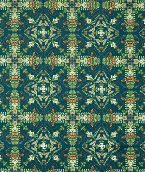 Clarke & Clarke Emerald Forest Teal Velvet Fabric