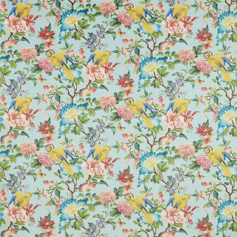 Clarke &amp; Clarke Golden Parrot Mineral Velvet Fabric