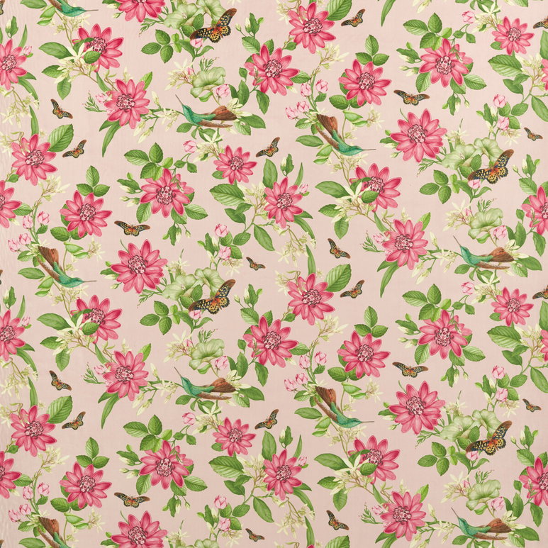 Clarke &amp; Clarke Pink Lotus Blush Velvet Fabric