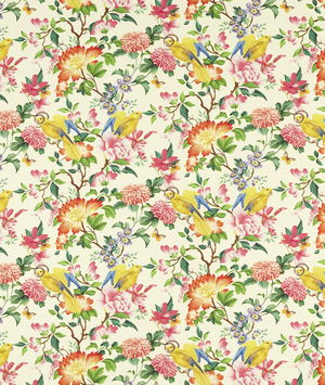 Clarke & Clarke Golden Parrot Ivory Fabric